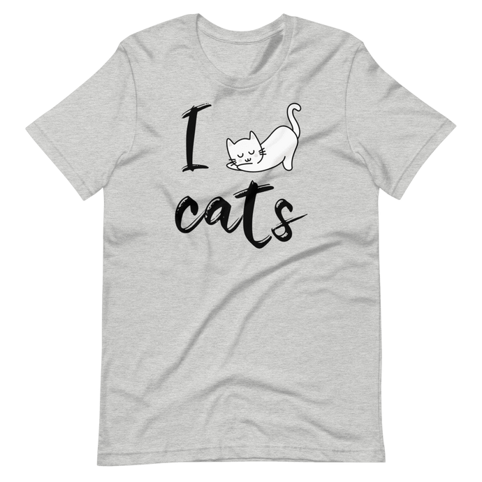 Camiseta Kawaii I love Cats - Adopta un Animal - Tienda