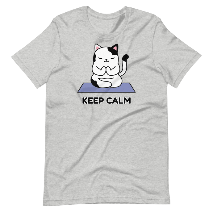 Camiseta Kawaii Gato Keep Calm - Adopta un Animal - Tienda