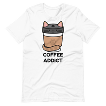 Cargar imagen en el visor de la galería, Camiseta Kawaii Coffee Addict - Adopta un Animal - Tienda
