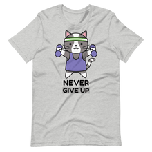 Cargar imagen en el visor de la galería, Camiseta Kawaii Gato Never Give Up - Adopta un Animal - Tienda
