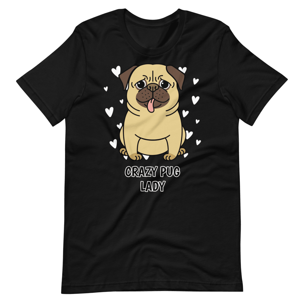 Camiseta Cartoon - Crazy pug lady - Adopta un Animal - Tienda