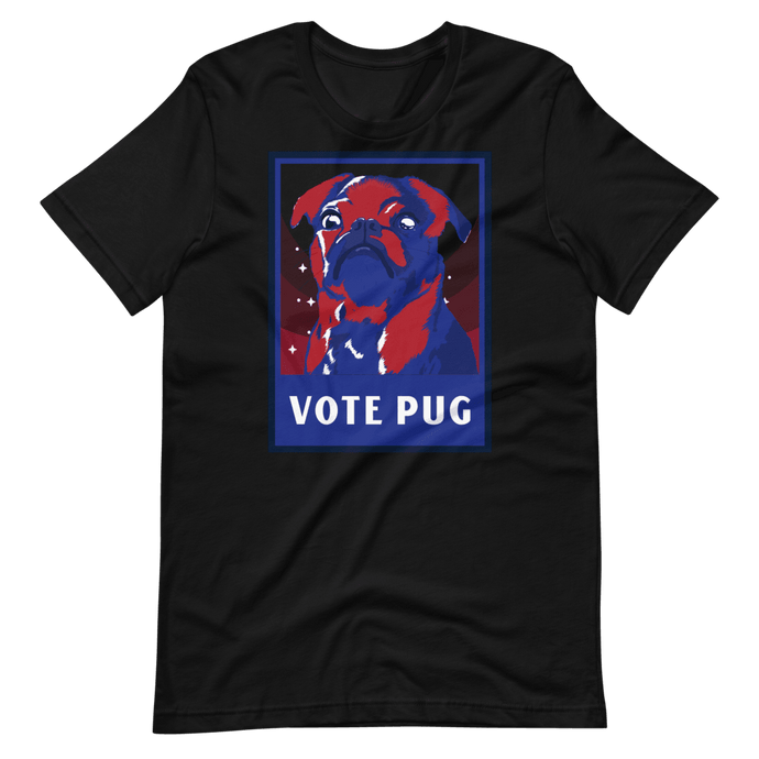 Camiseta Cartoon - Cartel político Bulldog (Vote pug) - Adopta un Animal - Tienda