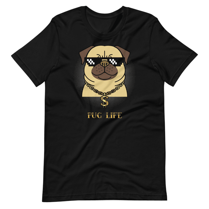 Camiseta Cartoon - Bulldog pug life - Adopta un Animal - Tienda