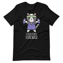 Cargar imagen en el visor de la galería, Camiseta Kawaii Gato Never Give Up - Adopta un Animal - Tienda
