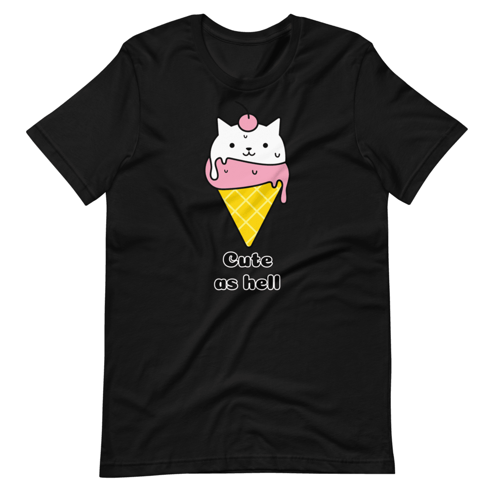 Camiseta Kawaii Gato Helado Cute - Adopta un Animal - Tienda