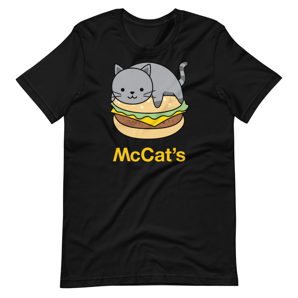 Camiseta Kawaii Gato Burger McCat’s - Adopta un Animal - Tienda