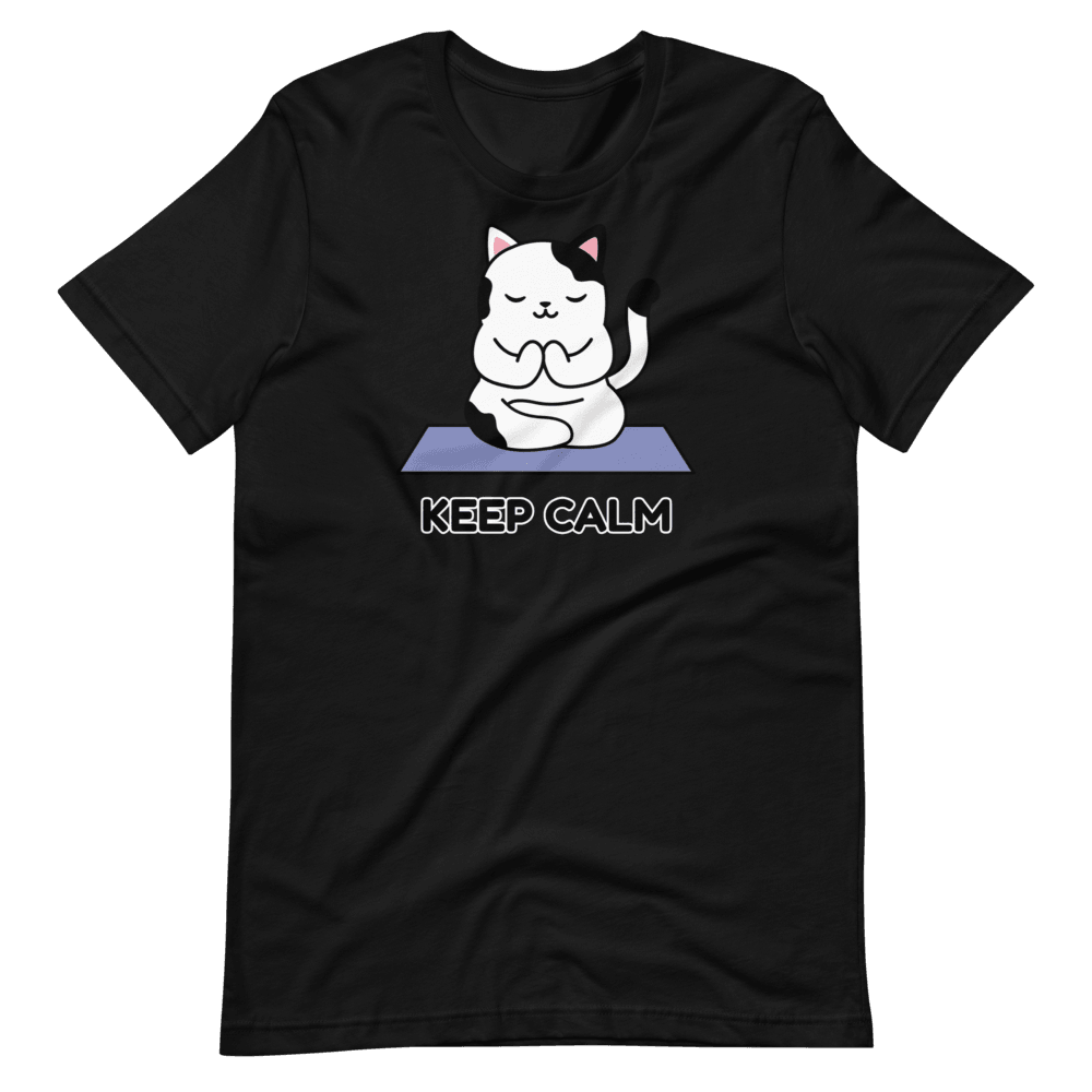 Camiseta Kawaii Gato Keep Calm - Adopta un Animal - Tienda