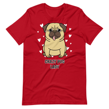 Cargar imagen en el visor de la galería, Camiseta Cartoon - Crazy pug lady - Adopta un Animal - Tienda
