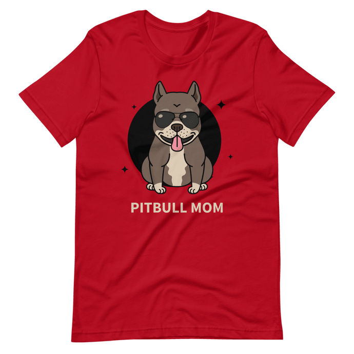 Camiseta Cartoon - Pitbull mom - Adopta un Animal - Tienda