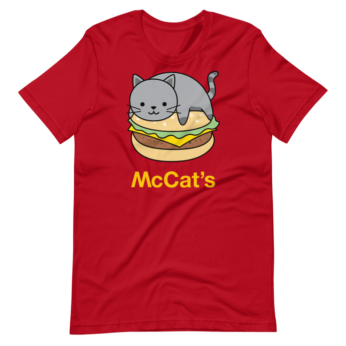 Camiseta Kawaii Gato Burger McCat’s - Adopta un Animal - Tienda