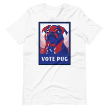 Cargar imagen en el visor de la galería, Camiseta Cartoon - Cartel político Bulldog (Vote pug) - Adopta un Animal - Tienda

