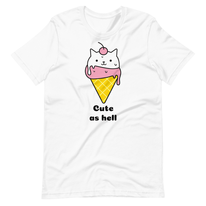 Camiseta Kawaii Gato Helado Cute - Adopta un Animal - Tienda