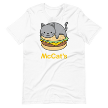 Cargar imagen en el visor de la galería, Camiseta Kawaii Gato Burger McCat’s - Adopta un Animal - Tienda
