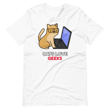 Cargar imagen en el visor de la galería, Camiseta Kawaii Gato Love Geeks - Adopta un Animal - Tienda
