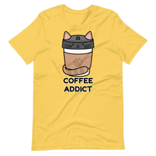 Cargar imagen en el visor de la galería, Camiseta Kawaii Coffee Addict - Adopta un Animal - Tienda
